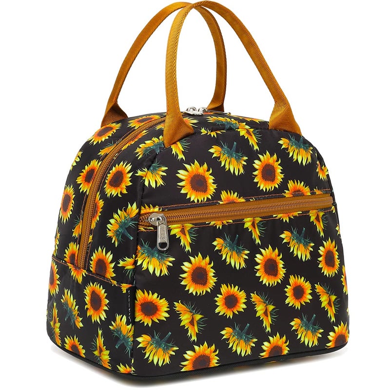 FlowFly Insulated Lunch Cooler Bag - Tote Bag Organizer for Women/Men, SunFlower - Image 1